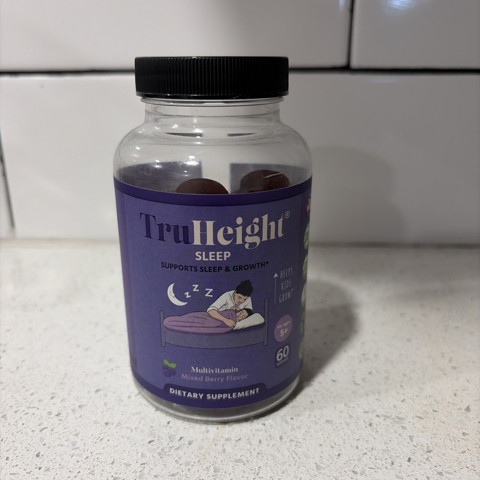 TruHeight Sleep Growth Gummies Dietary Supplement Melatonin Multivitamin Kids