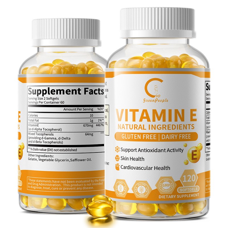 1000IU Vitamin E 670mg Softgels Skin, Anti-Aging, Eye & Inflammation Support