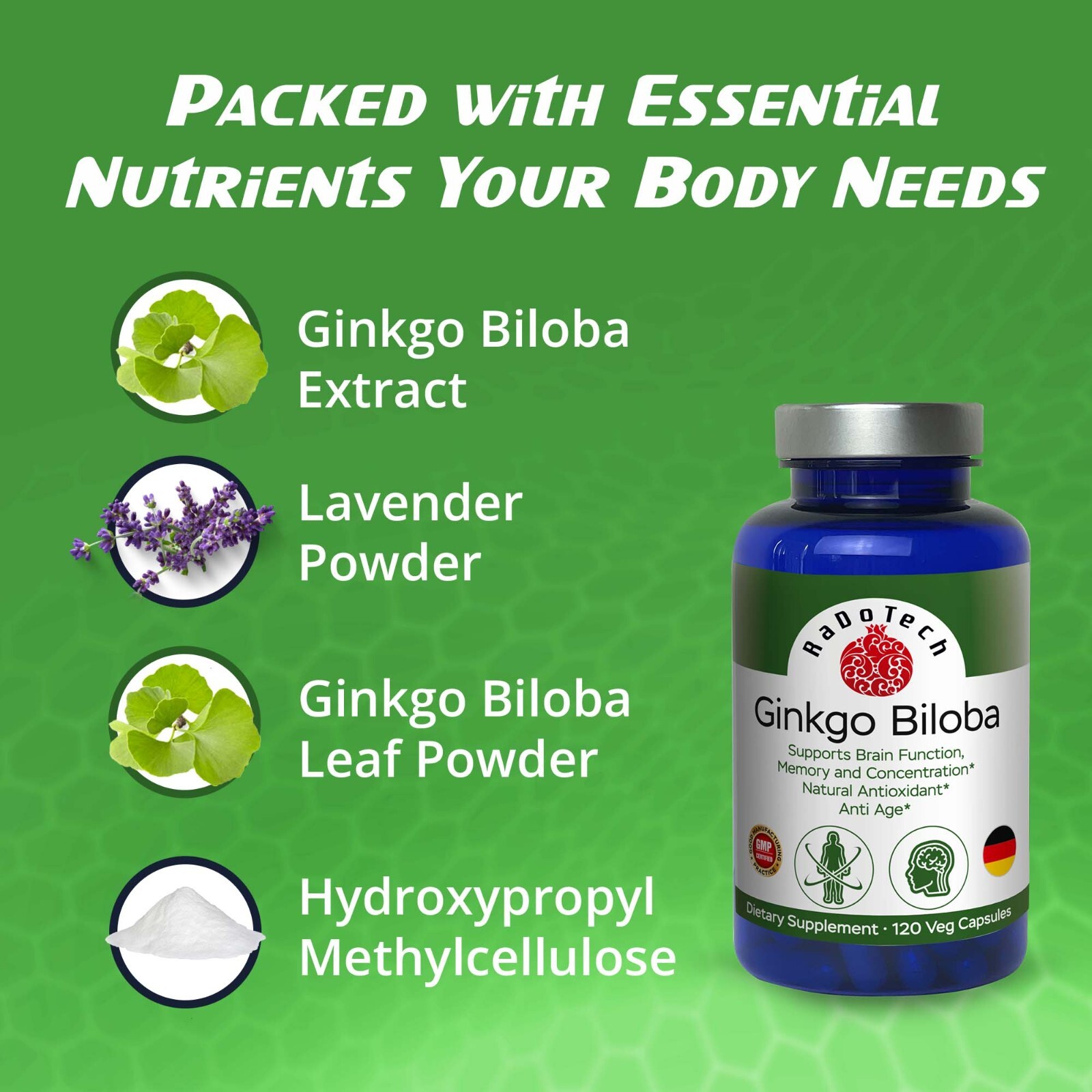 Ginkgo Biloba Brain Support – Natural Supplements for Memory, Focus, and Mental