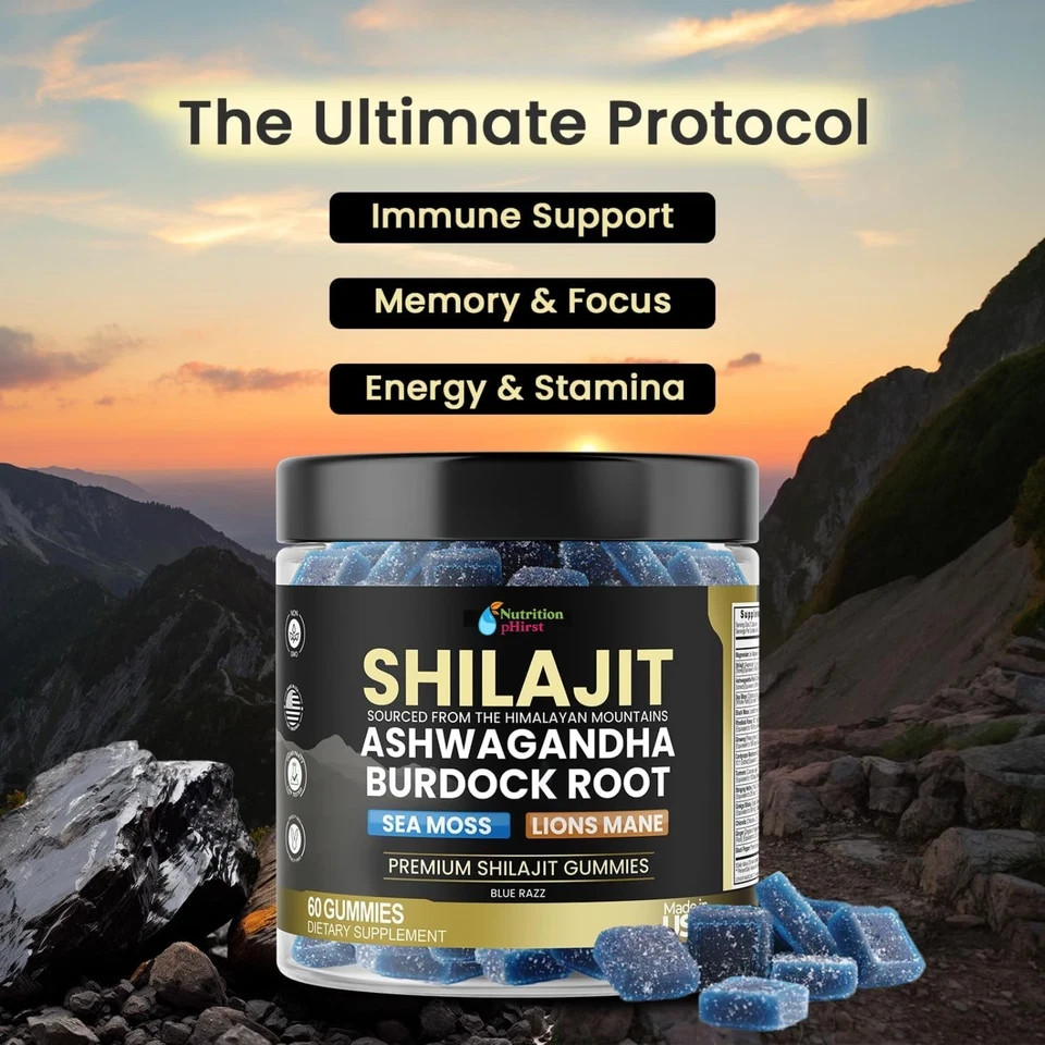 Himalayan Shilajit GOLD Gummies, Organic, Extremely 100% Natural, Fulvic Acid.