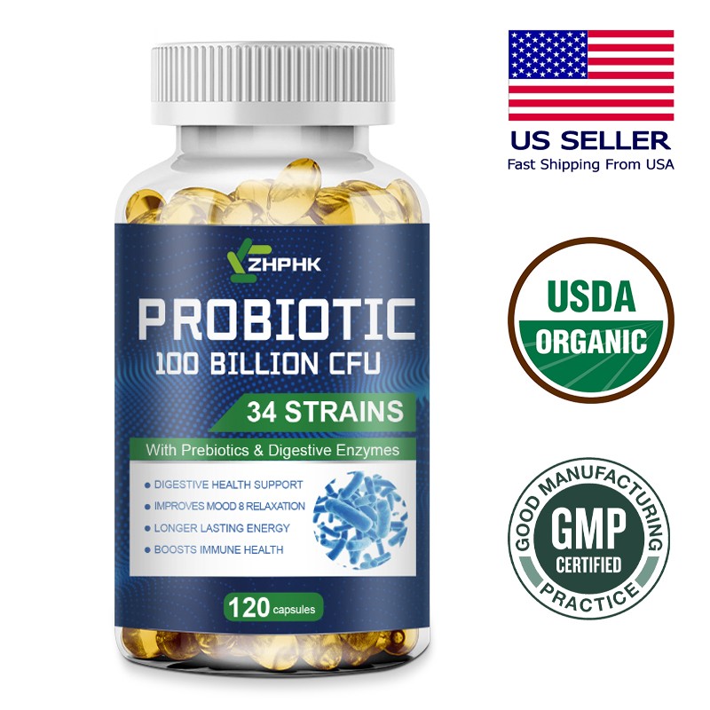 Digestive Enzymes Prebiotic & Probiotics Gas, Constipation & Bloating Relief 120