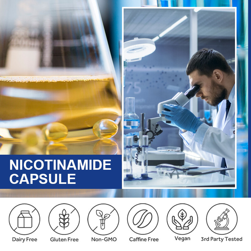 Resveratrol Capsules NAD Supplement Nicotinamide Immune Support Energy NON GMO