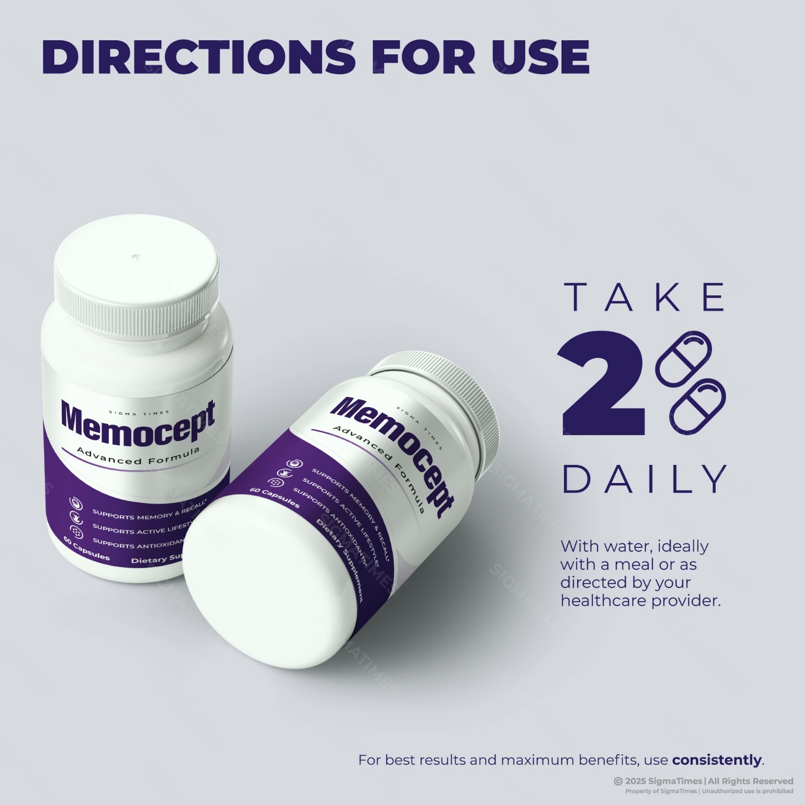 Memocept Capsules, Advanced Formula for Brain Health & Memory Support – 3 Pack
