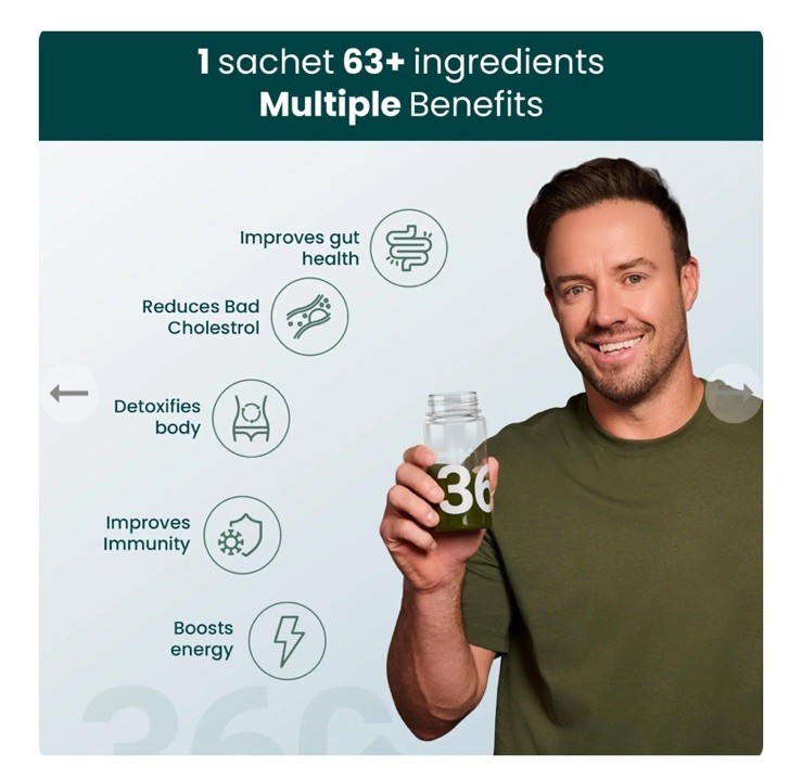 Supply6 360 Ultimate Health Powder 63+ Nutrients Probiotics 15 Servings