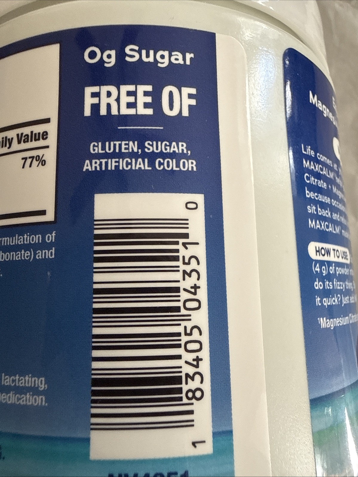 Natural Vitality Calm Magnesium CITRATE +GLYCINATE DRINK MIX. EXP 10/2028