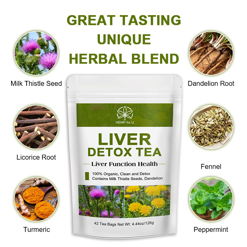 42 Bags Liver Cleanse & Detox Support Liver Detox Tea Herbal Kidney and Pancrea