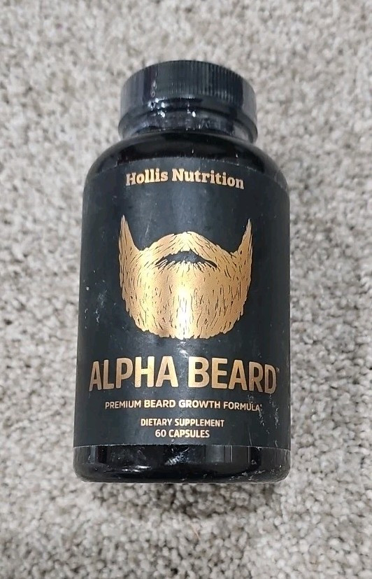 ALPHA BEARD Premium Beard Growth Formula 60 Capsules EXP 6/2026