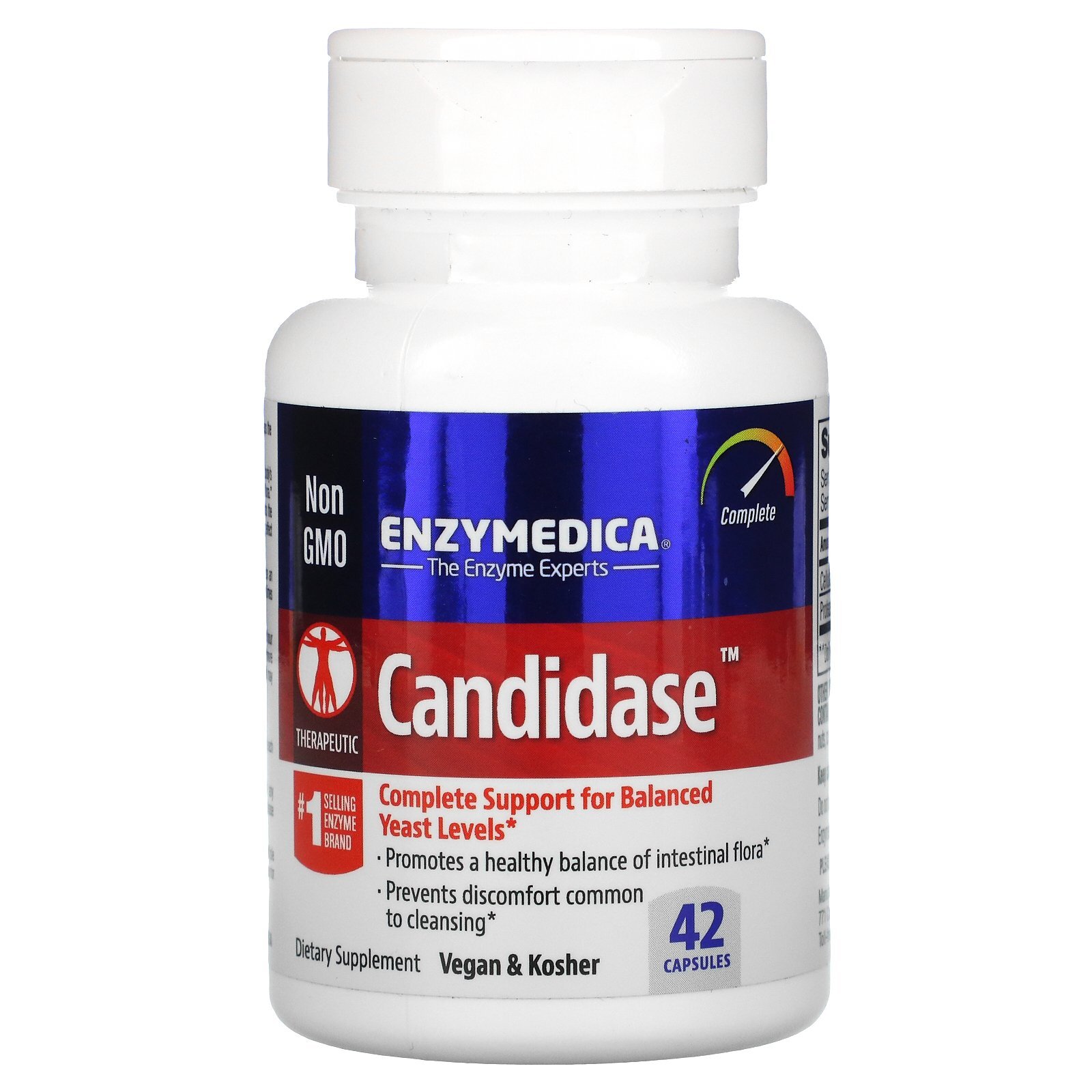 Enzymedica Candidase 42 Capsules Casein-Free, Dairy-Free, Egg-Free, Gluten-Free,
