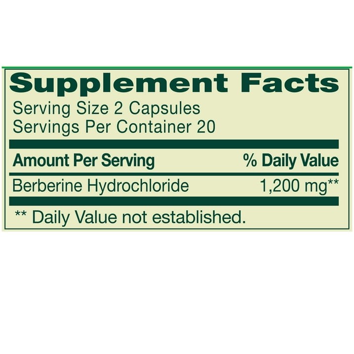 Spring Valley Berberine Metabolism Support 1200 mg, 40 Count