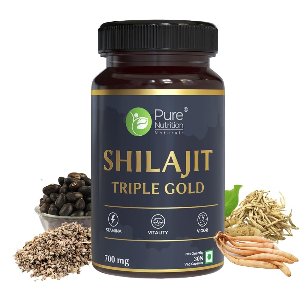 Pure Nutrition Naturals Shilajit Gold With Kaunch Beej, Ashwagandha, Safed Musli