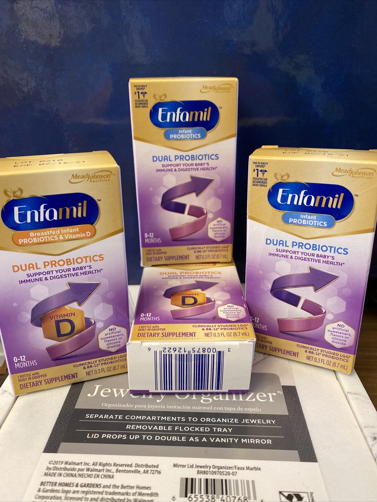 4 New (4Pak) Of Enfamil Infant Dual Probiotics &VitaminD Baby 0-12 Months