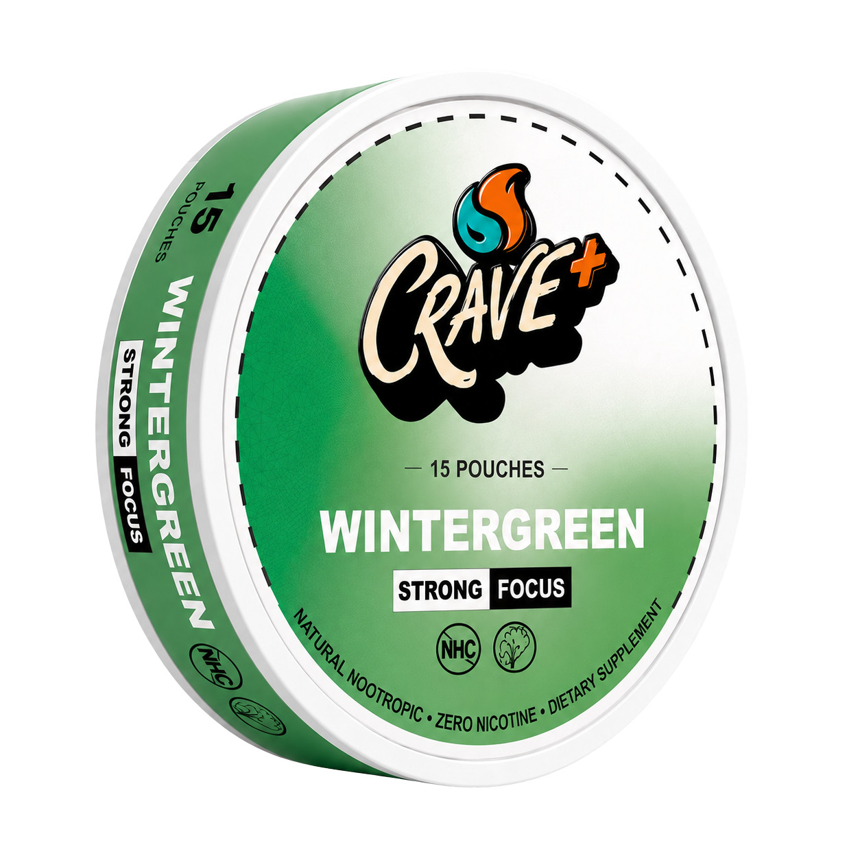 Energy Pouches Ultra Focus Nootropic (Wintergreen, 3 Can) Caffeine Nicotine-Free
