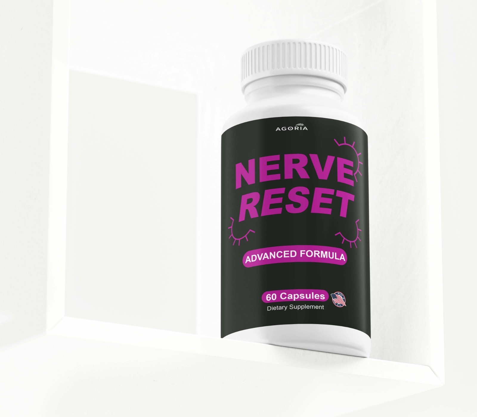 (5 Pack) Nerve Reset Nootropic Nerve Support Supplement NerveReset Capsules