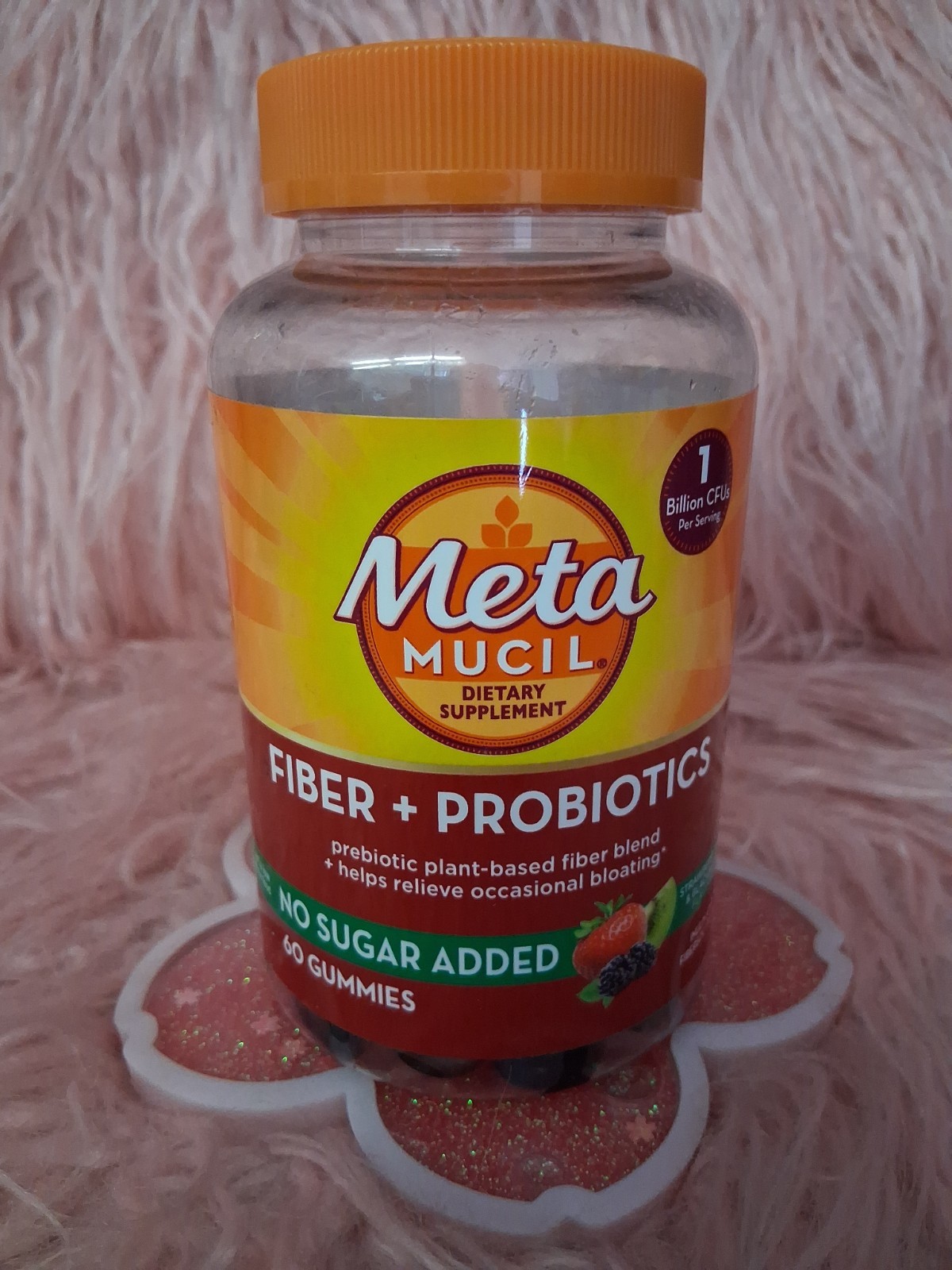 Meta Mucil Fiber + Probiotics Strawberry, Kiwi & BlackBerry 60ct EXP 09/26