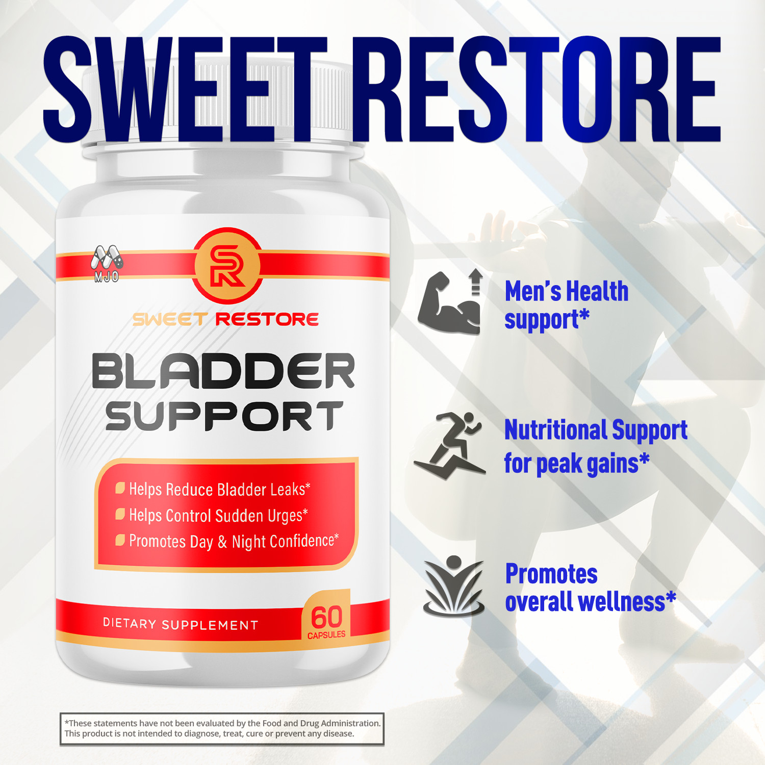 (3 Pack) Sweet Restore Bladder Control Advanced Bladder Supplement 180 Capsules