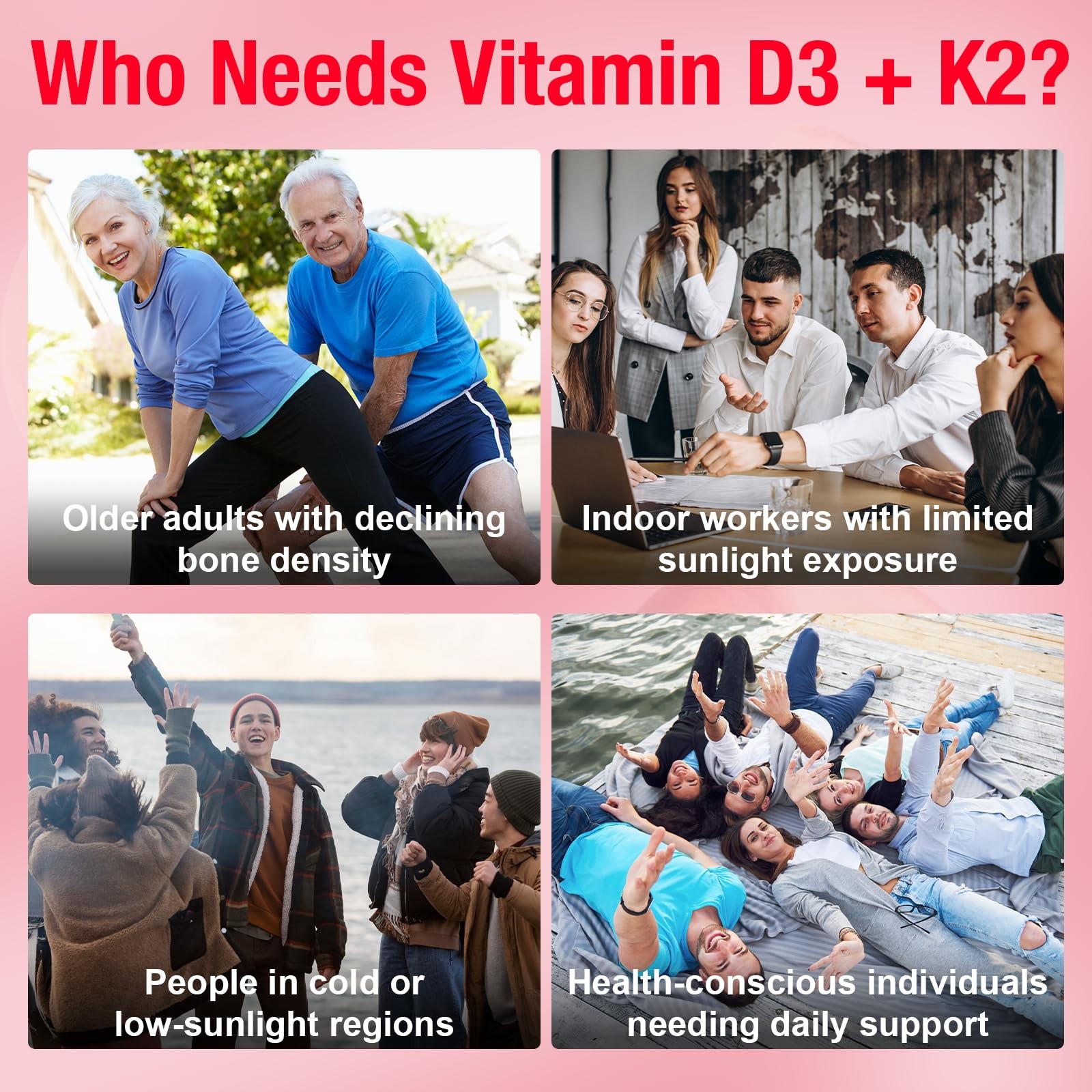 2 Pack Liposomal Vitamin 20,000IU D3 + 400mcg K2 60 Count (Pack of 2)