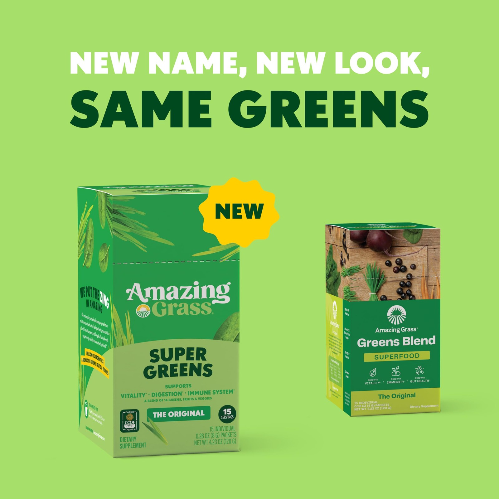Amazing Grass Greens Blend Superfood Super Greens Powder Smoothie Mix with Sp…