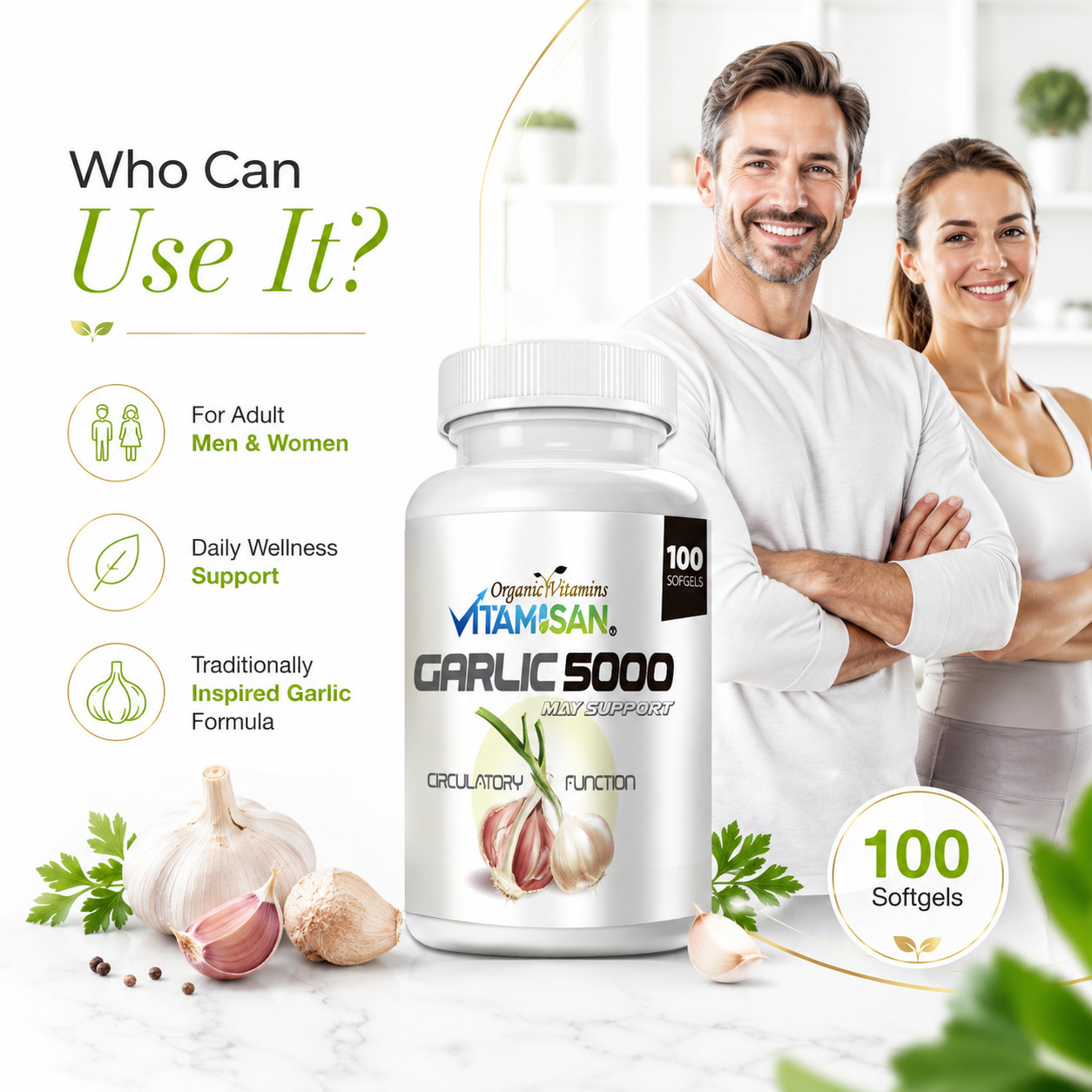 Garlic Oil 5000 4 X 100 Rapid gels Cholesterol Cardio Health Fresh Pills organic