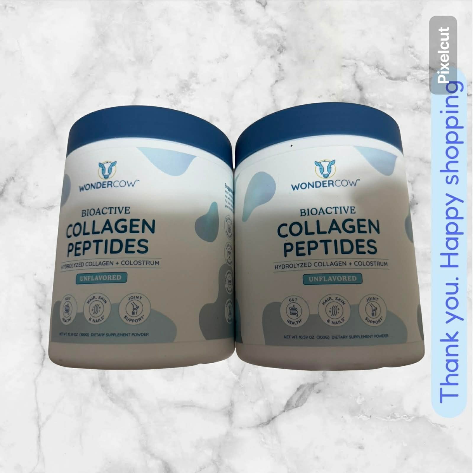 FOR 2 Wondercow Bioactive Collagen Peptides Unflavored 10.59 OZ EXP09/26+ NEW