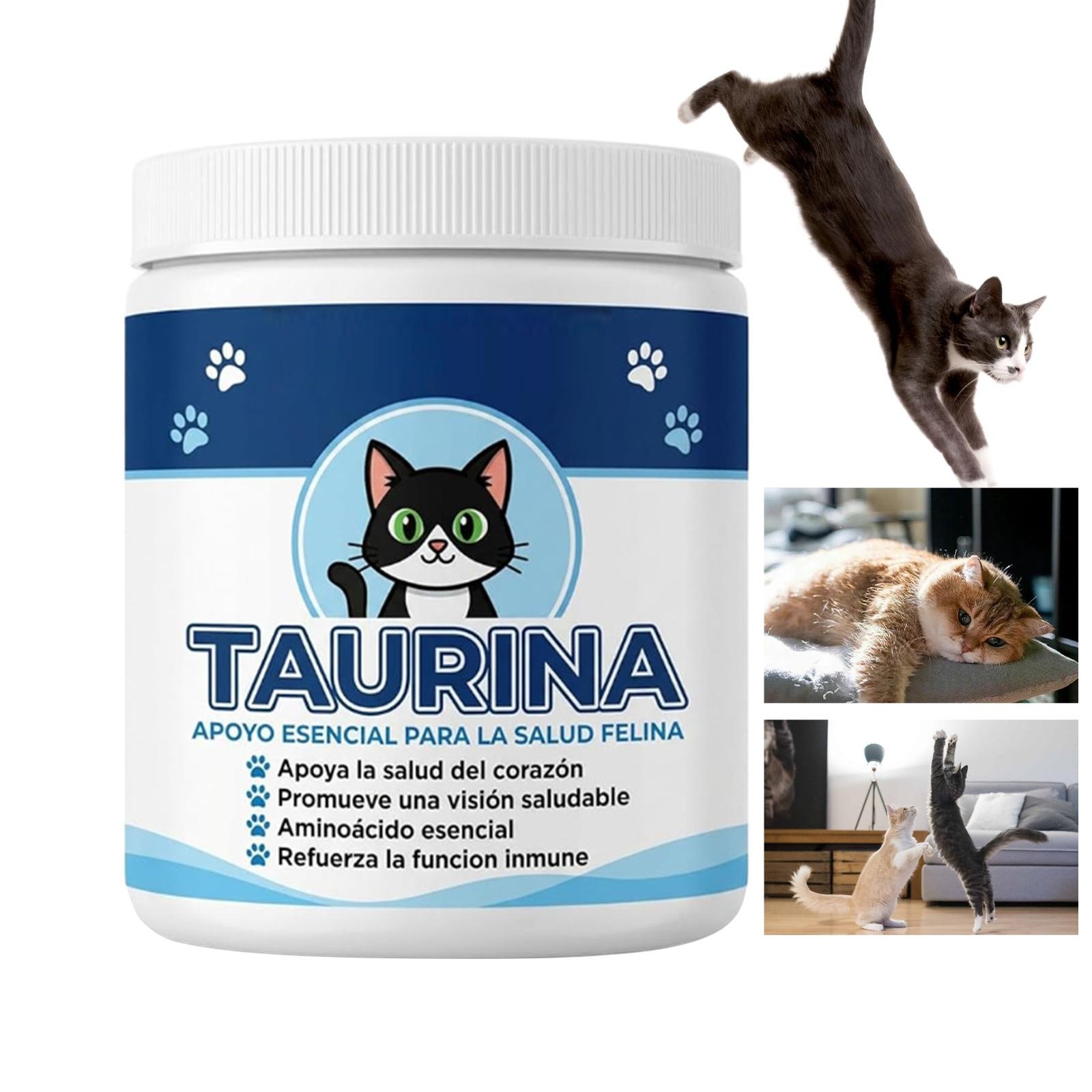 Taurine Supplement for Cats,Pawvita Taurine- 99.9% Pure Taurine Suppo
