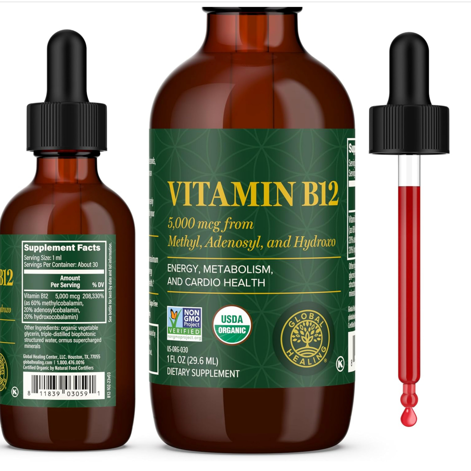 La vitamina B12 5000 mcg apoya la energía, el metabolismo y la salud cardíaca