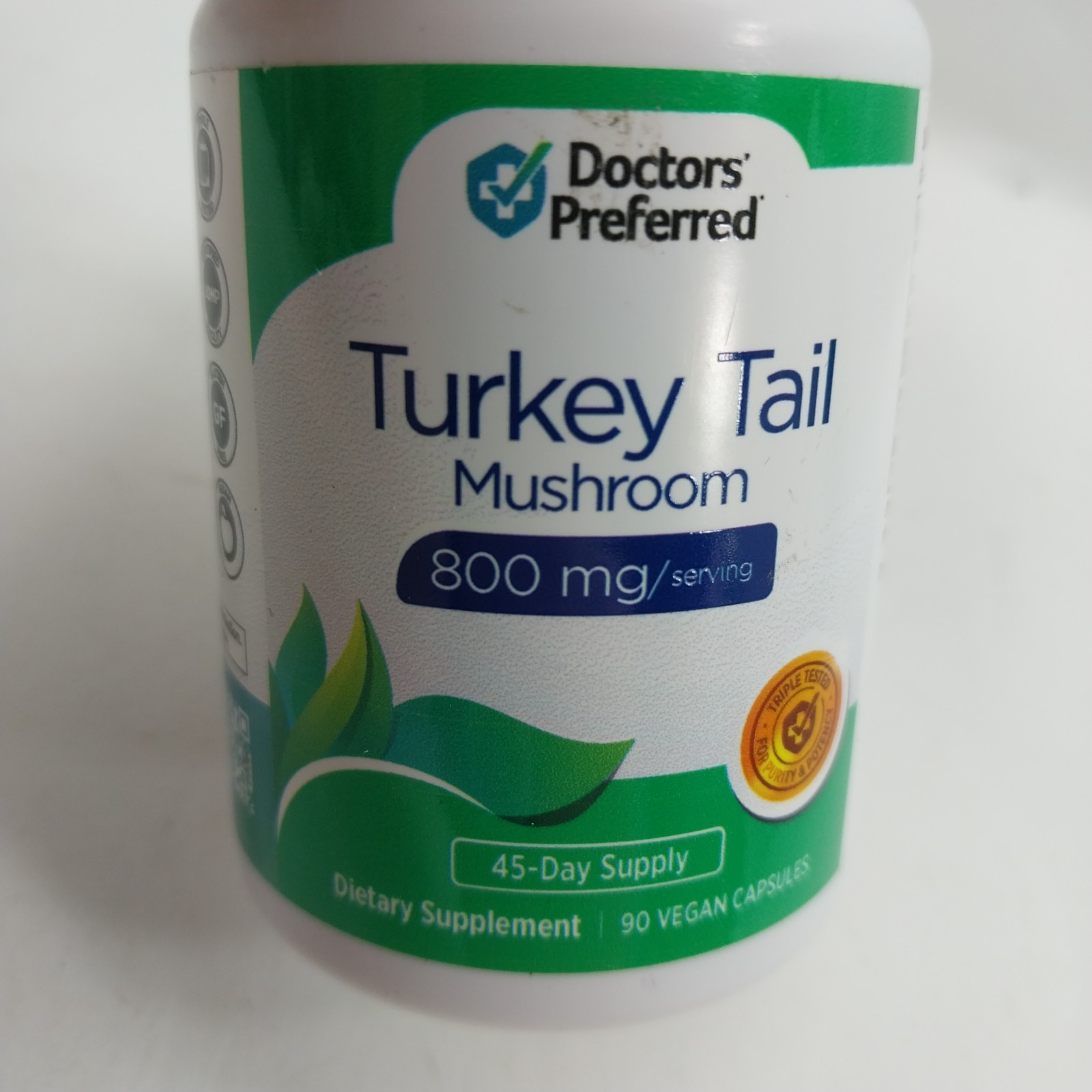 Turkey Tail Mushroom 800mg, For Overall Well-Being, 90 Vegan Caps, EXP: 03/2026