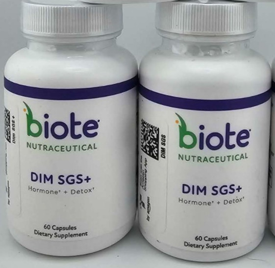 (EXP 03/2026*)Lot of 2 Biote Nutraceutical DIM SGS + Hormone Detox 60 Count