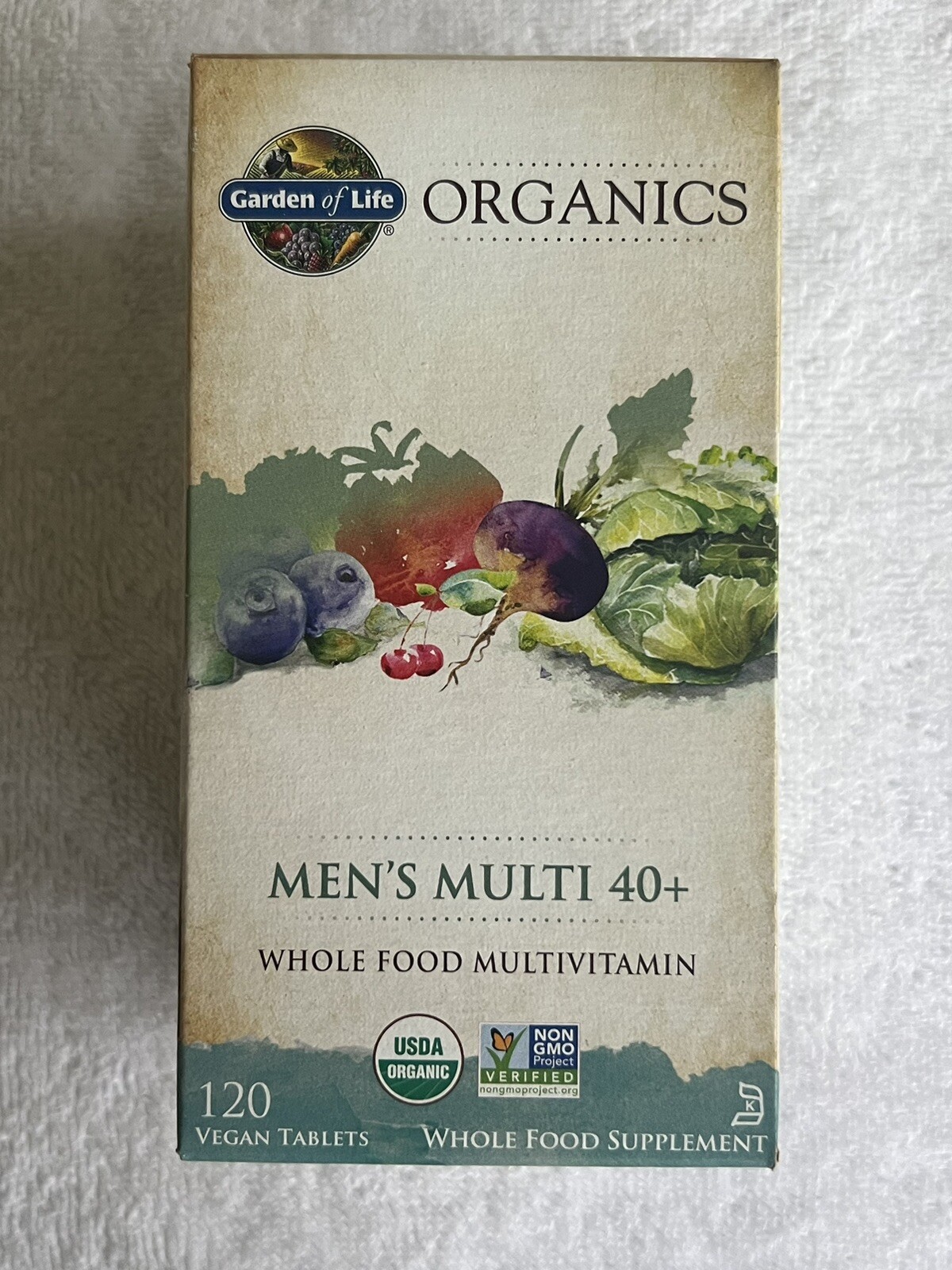 Garden of Life ORGANICS MEN’S MULTI 40+ WHOLE FOOD MULTIVITAMIN (120 Tablets)