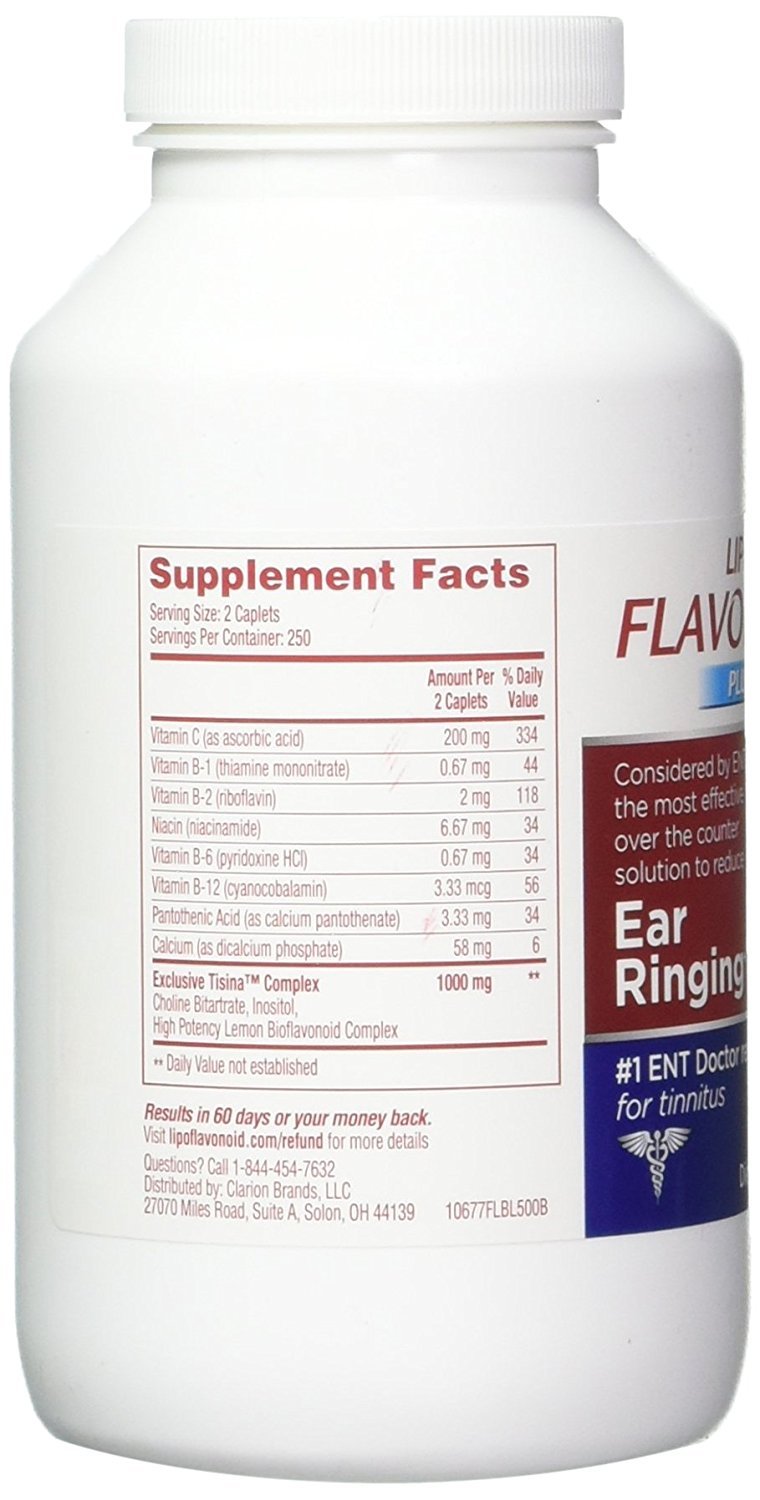 Lipo-Flavonoid Plus Ear Ringing Caplets 500 Count
