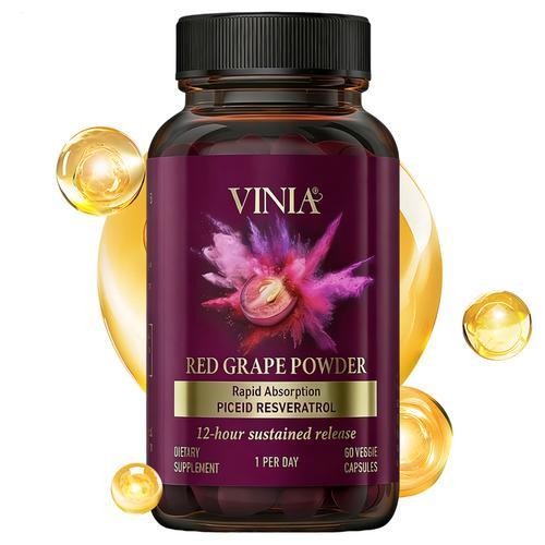 VINIA Piceid Resveratrol Supplement Non – 60ct Increases Blood Flow，GMO