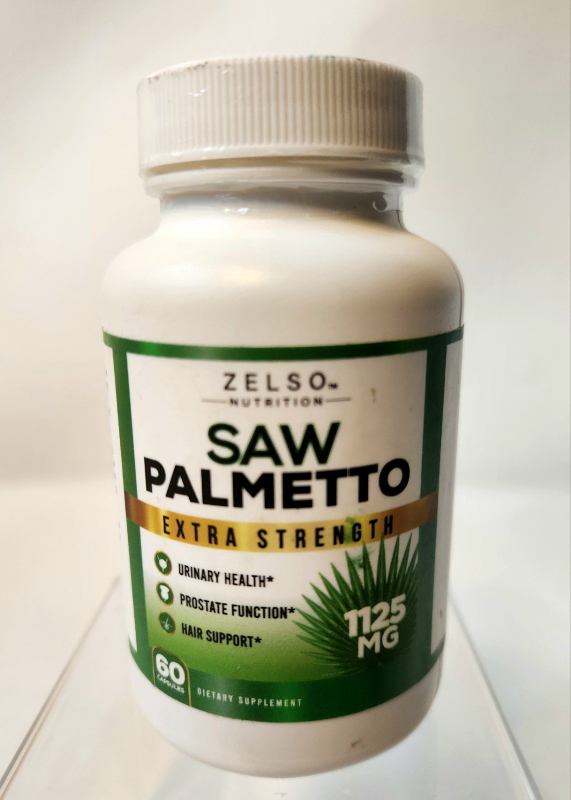 2 Pack Saw Palmetto Extra Strength 1125mg, 60 Capsules Each, Prostate Supplement
