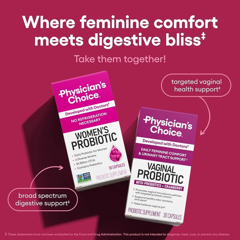 Physician’s Choice Probiotics – PH Balance, Digestive, UT, & Feminine Health – 5