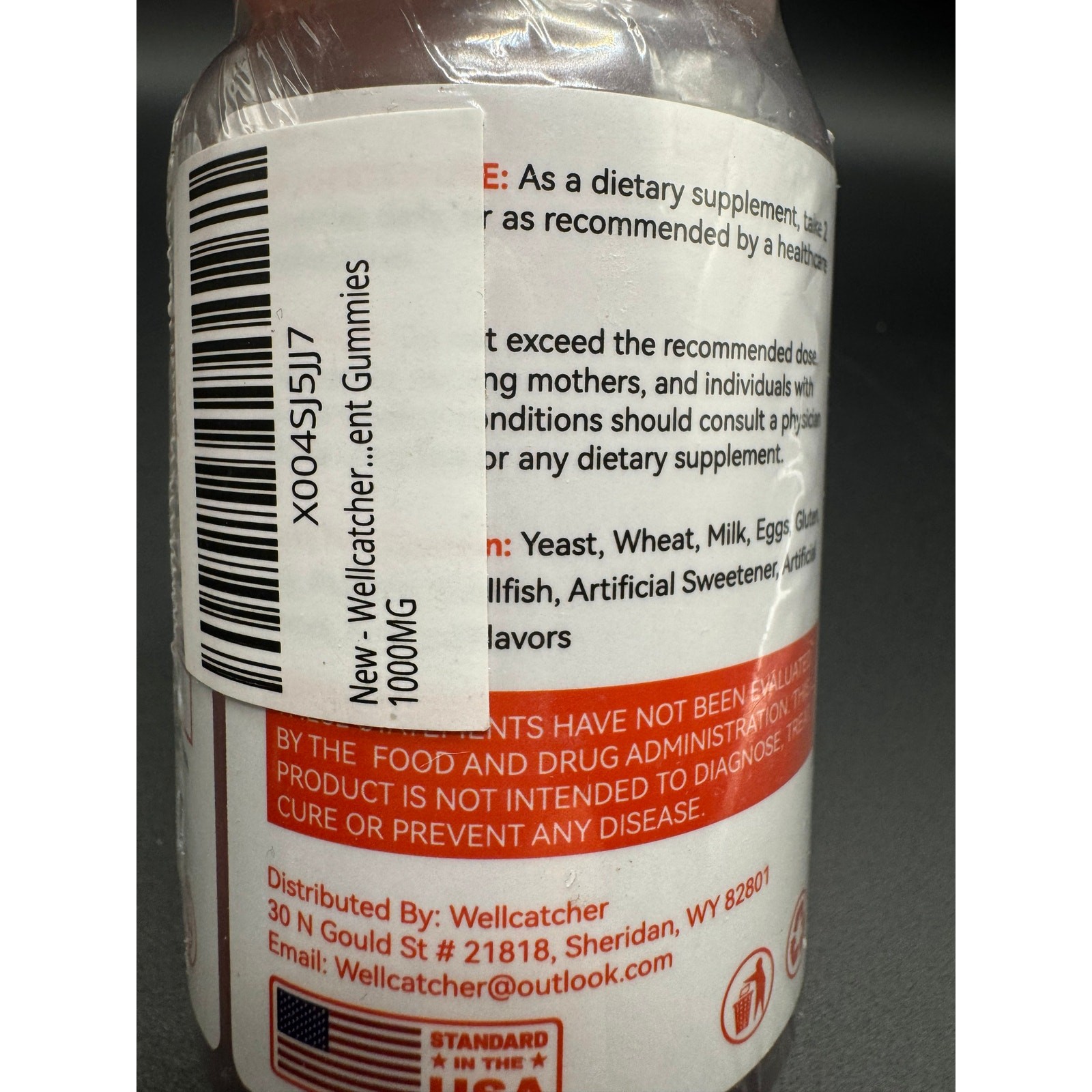 Well Catcher Urolithin A+ Gummies Dietary Supplement 60 Gummies Exp 17/8/2027