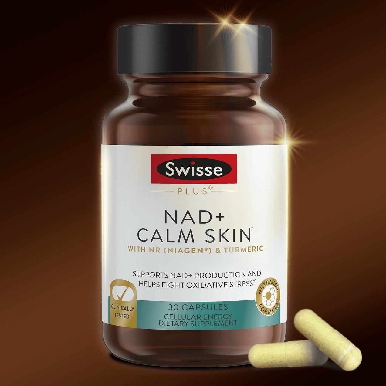 Swisse Plus NAD+ Calm Skin Supplement 30 caps Cellular Health Anti Age MSRP $80