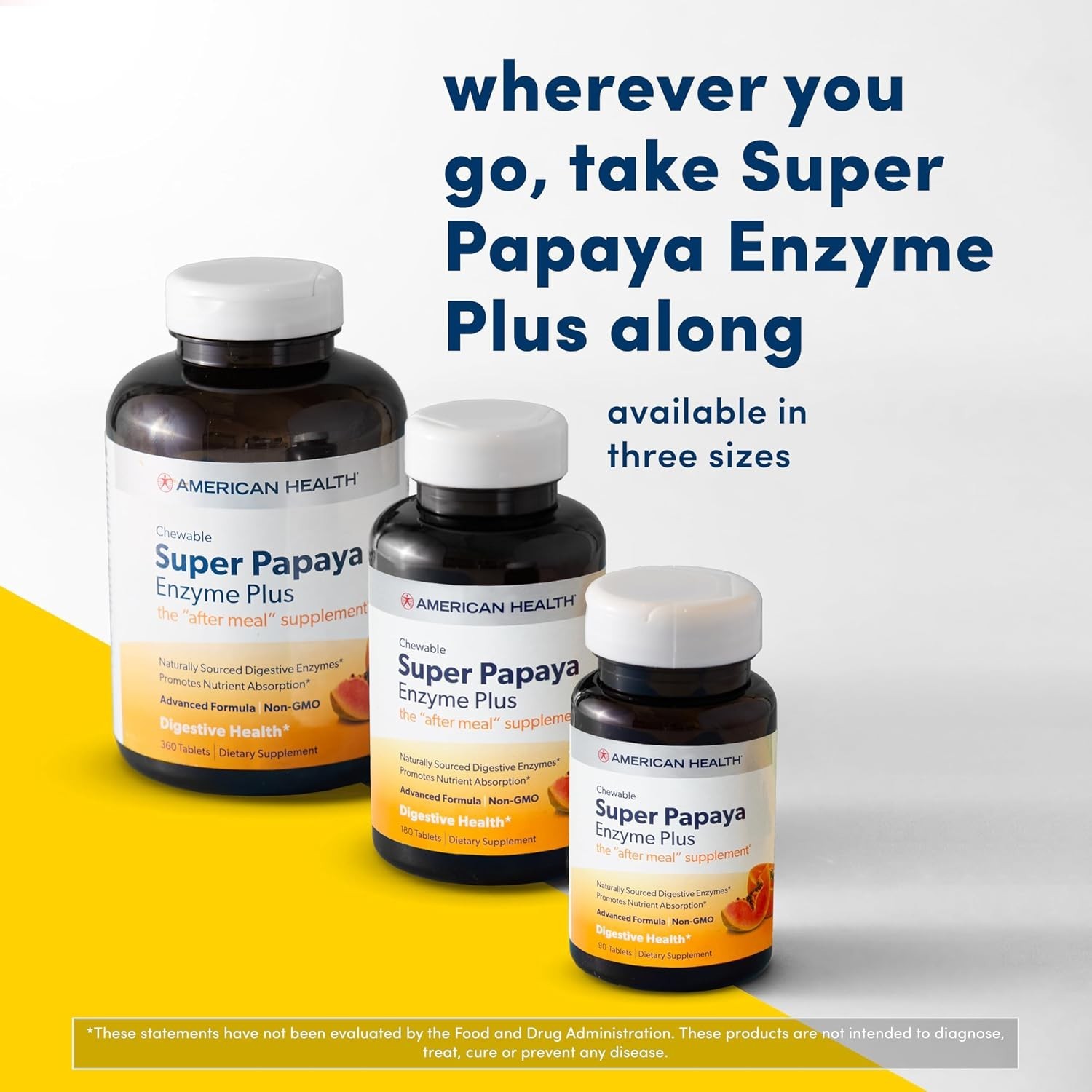 Super Papaya Enzyme Plus 360 Ct Chewable Tablets – Natural Peppermint Flavor