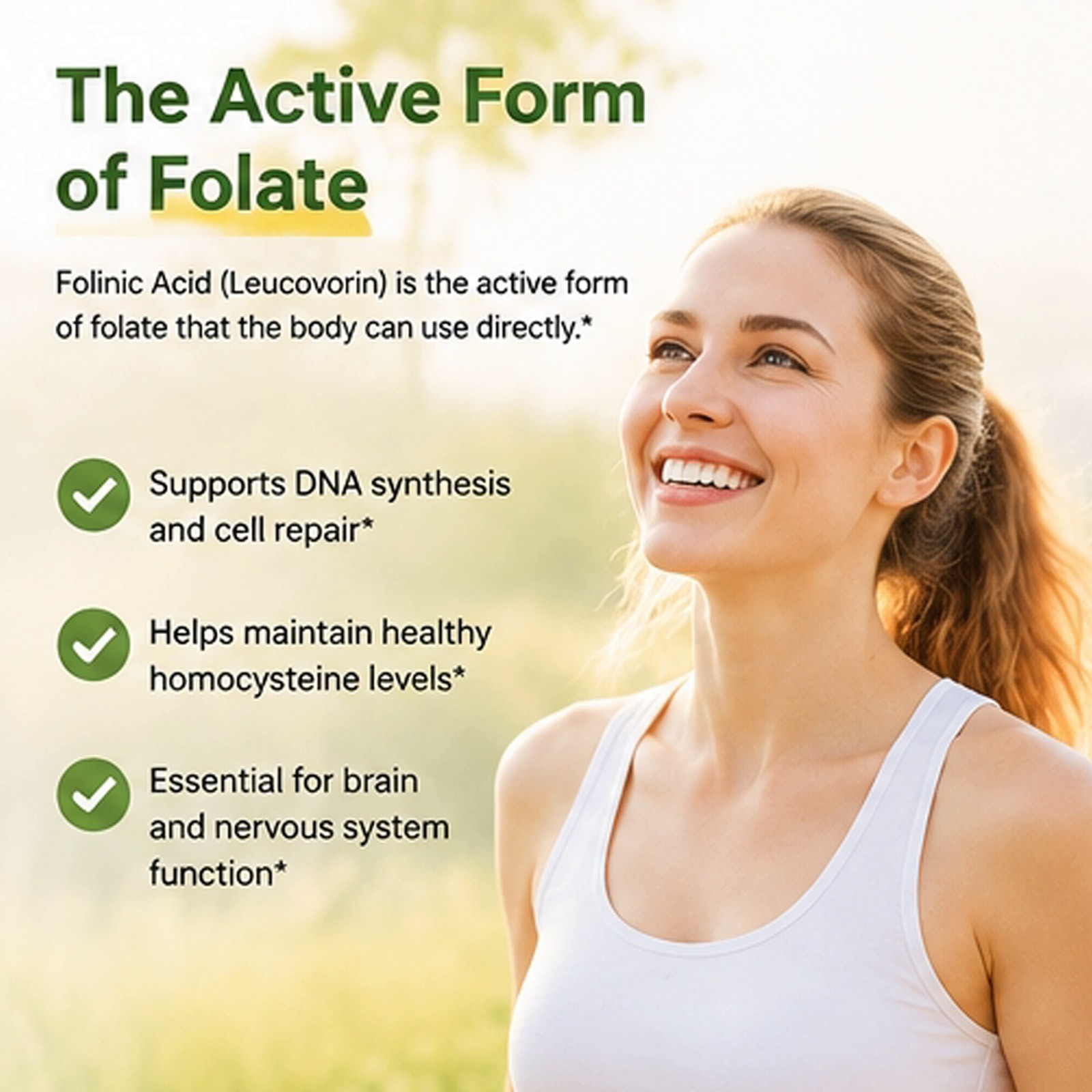 BUY 2 GET 1 FREE Nutrition Folinic Acid Alcohol 1oz/30ml- Pack 3