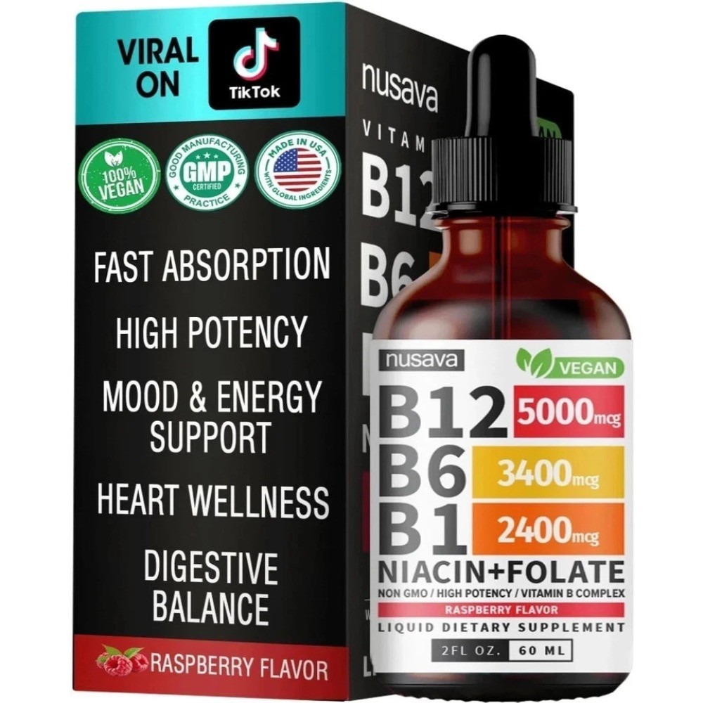 Nusava Vitamin B complex – B 12, B 6 & B 1 + Niacin & Folate