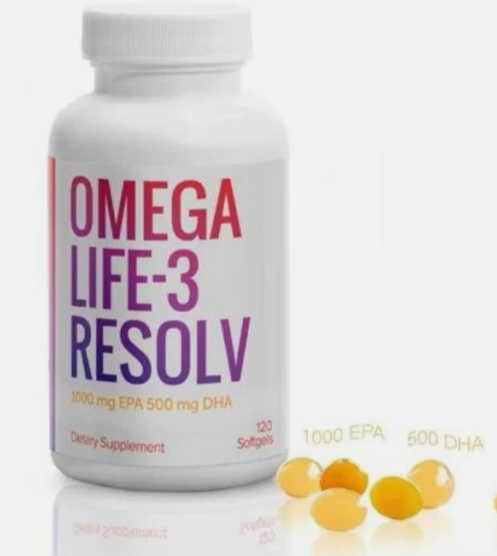 120 Capsules UNICITY Omega Life 3 Resolv Dietary Supplement 1000 mg