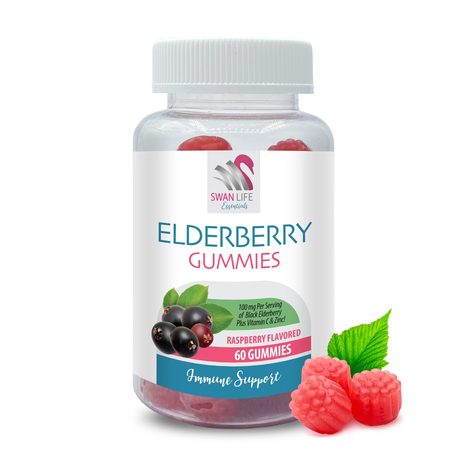 Fruity indulgence – ELDERBERRY GUMMIES – Everyday balance 1 Bottles 60 Gummies