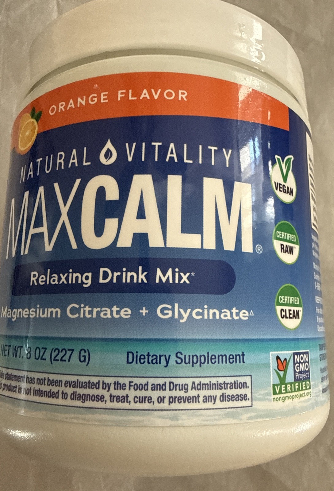 Natural Vitality Calm Magnesium CITRATE +GLYCINATE DRINK MIX. EXP 10/2028