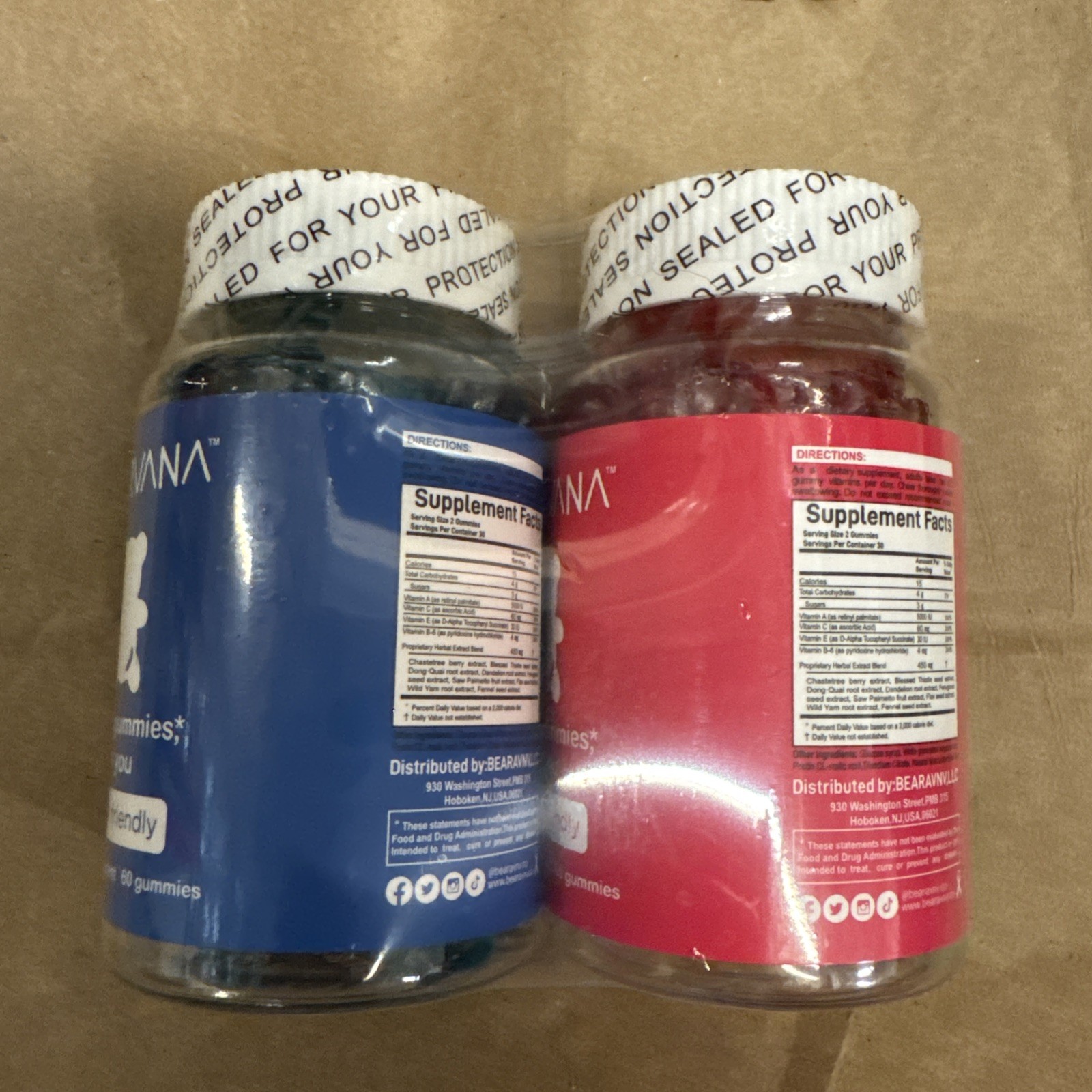 BEARVANA Gummies Top Support & 60 Gummies Each 2 Pack NEW Sealed