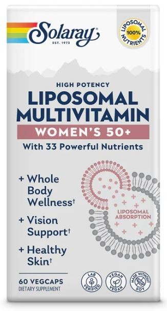 Solaray Women’s Liposomal Multivitamin 50+ High Potency, 60 Capsules