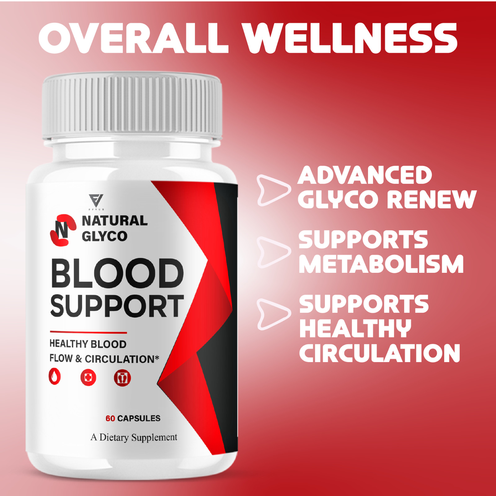 (5 Pack) Natural Glyco Glycogen Support Supplement, NaturalGlyco (300 Capsules)