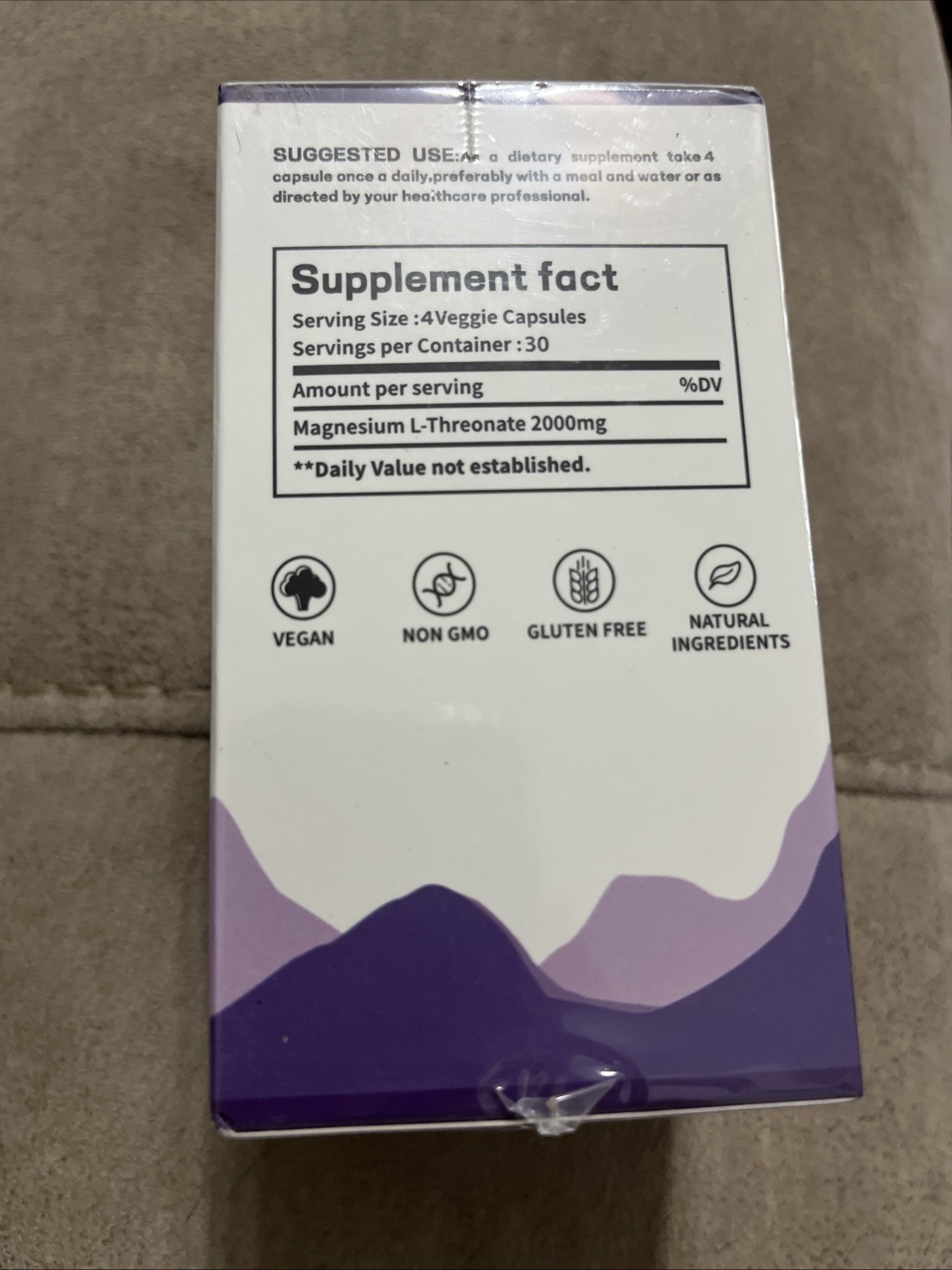 Magnesium L-Threonate Supplement Capsules,Magnesium Supplement,Magnesium-120caps