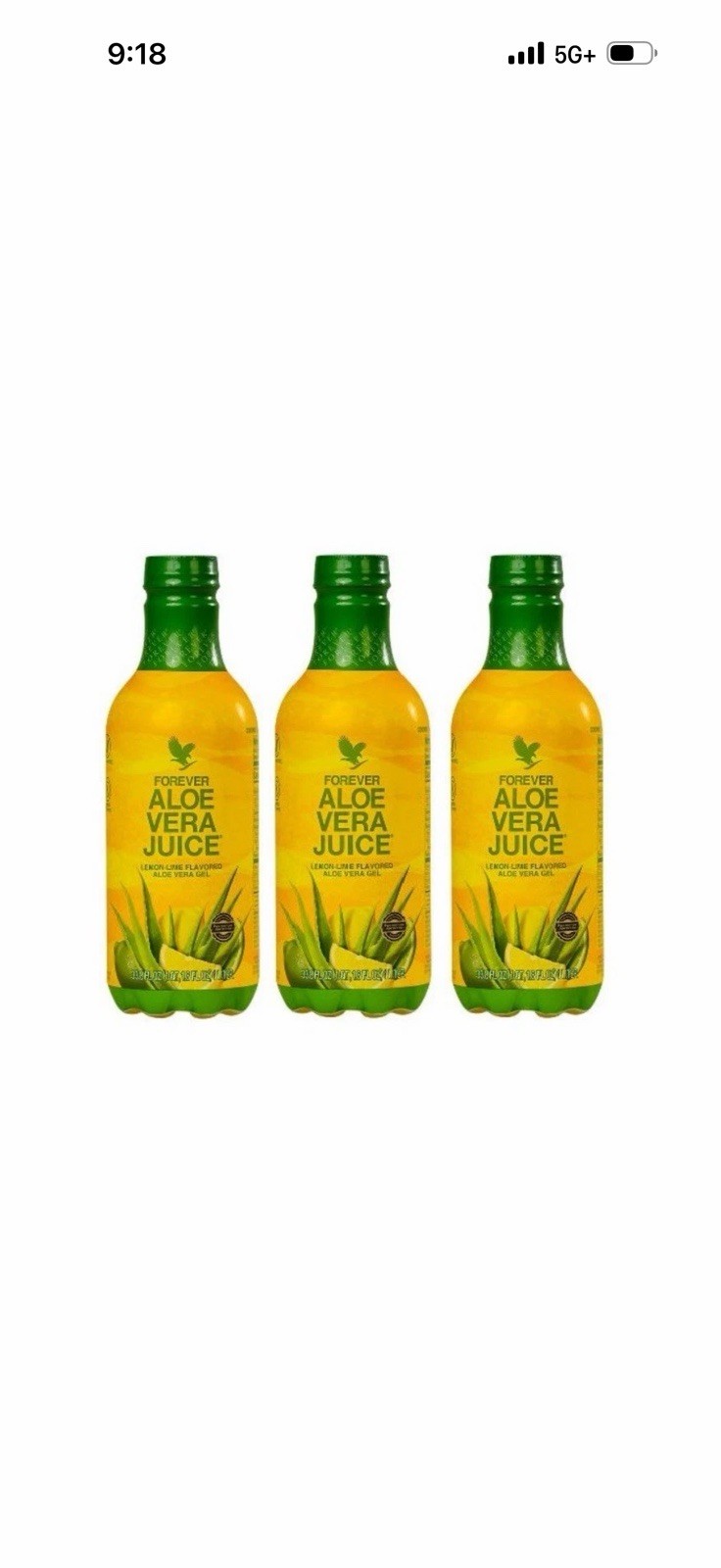 3 bottles of new design Forever Aloe Vera Juice 33.8 fl.oz Original Rare