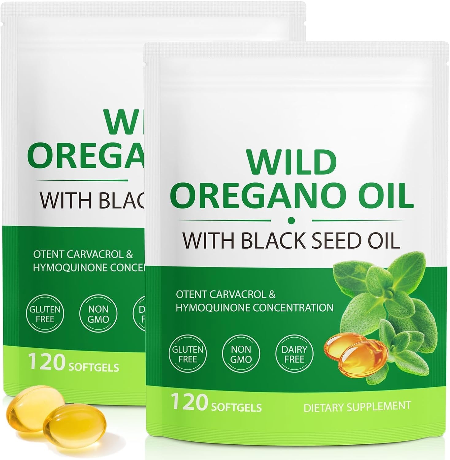 Resilia Oil Of Oregano With Black Seed Oil 6,000MG (2 Pack)