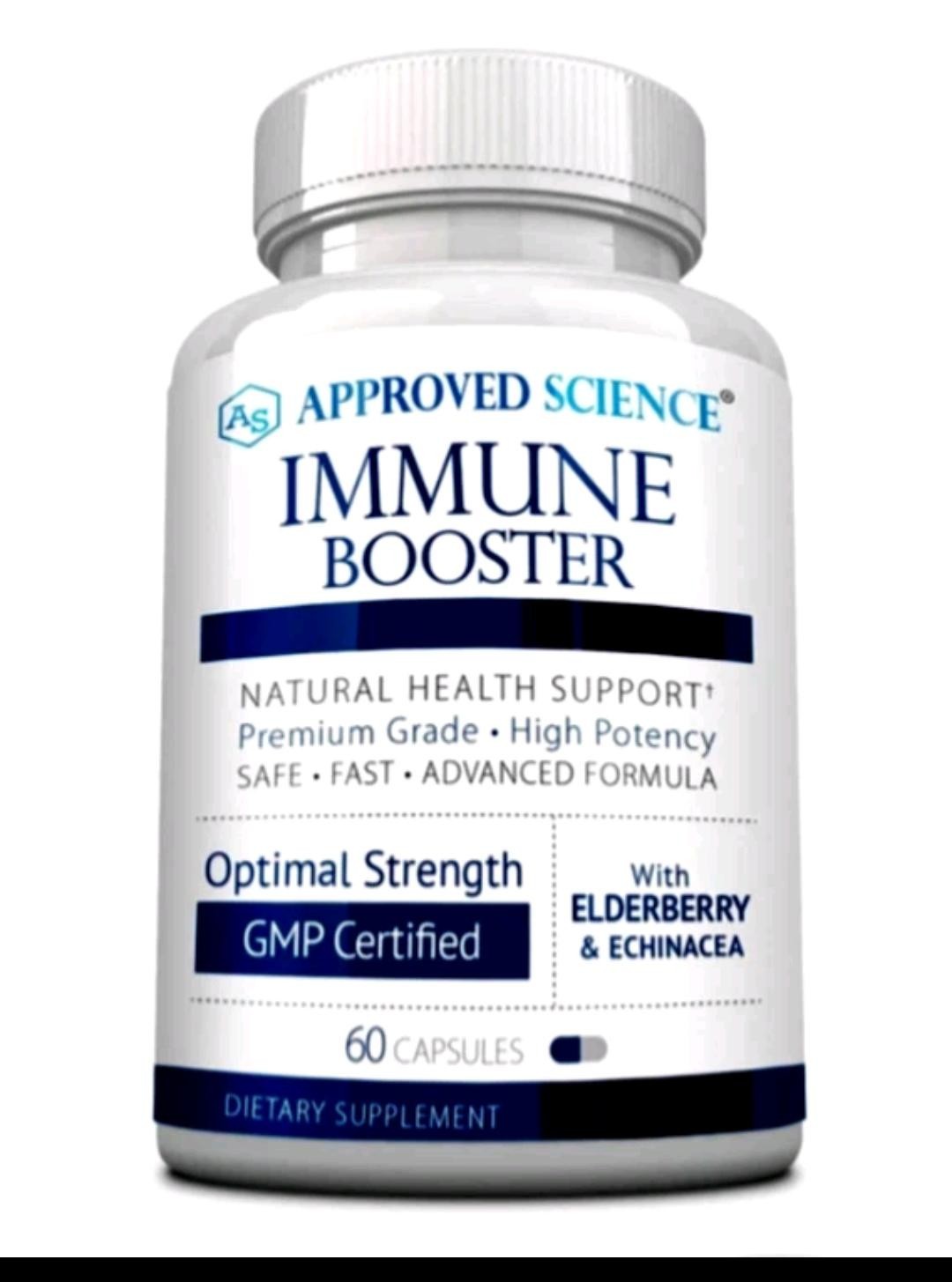 Approved Science Immune Booster Echinacea Elderberry 60 caps * SEALED Exp 12/24