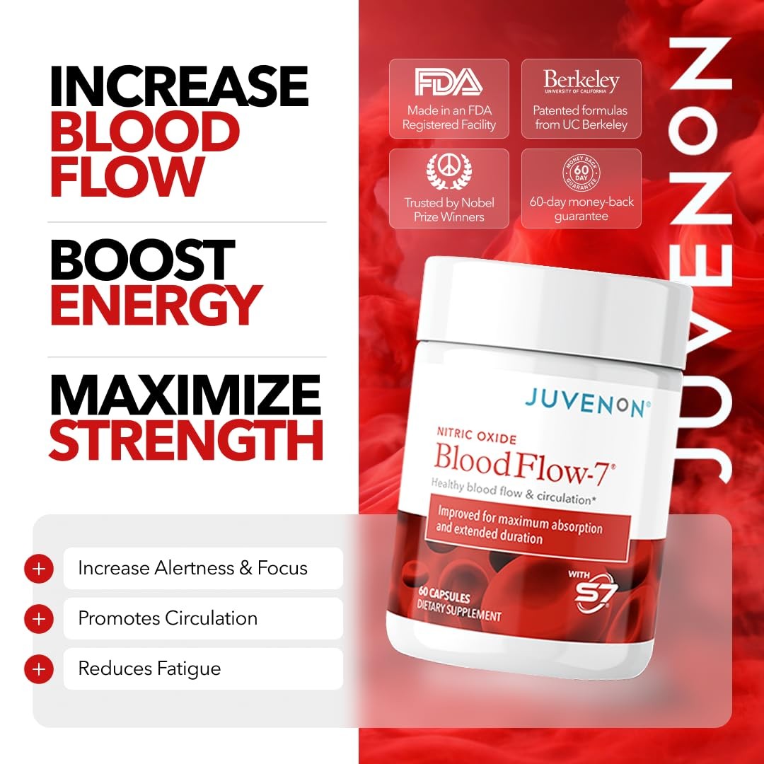 BloodFlow-7 Nitric Oxide Supplements for Men & Women – Natural Nitric Oxide B…