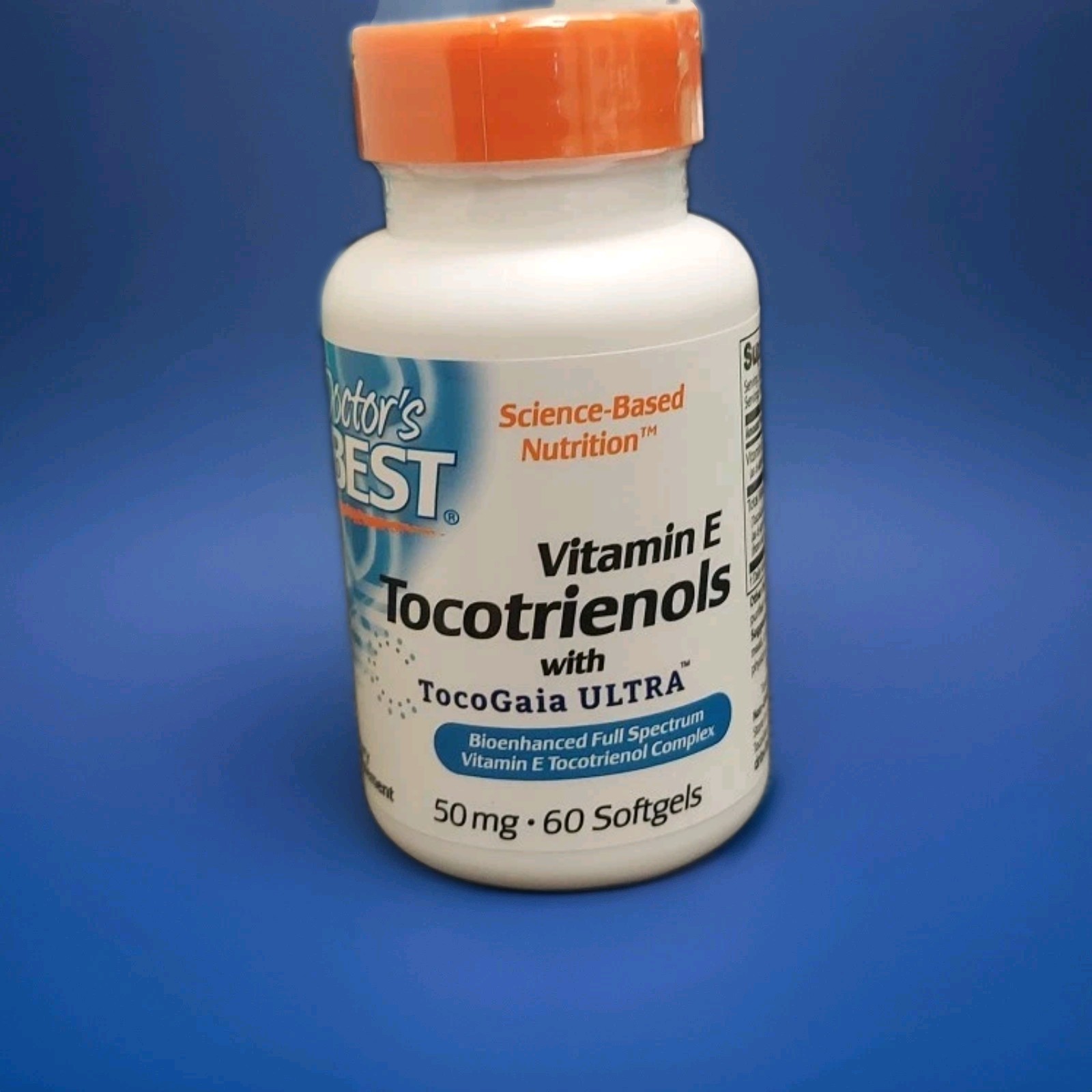 Doctor’s Best Vitamin E Tocotrienols contains TocoGaia ULTRA 60ct