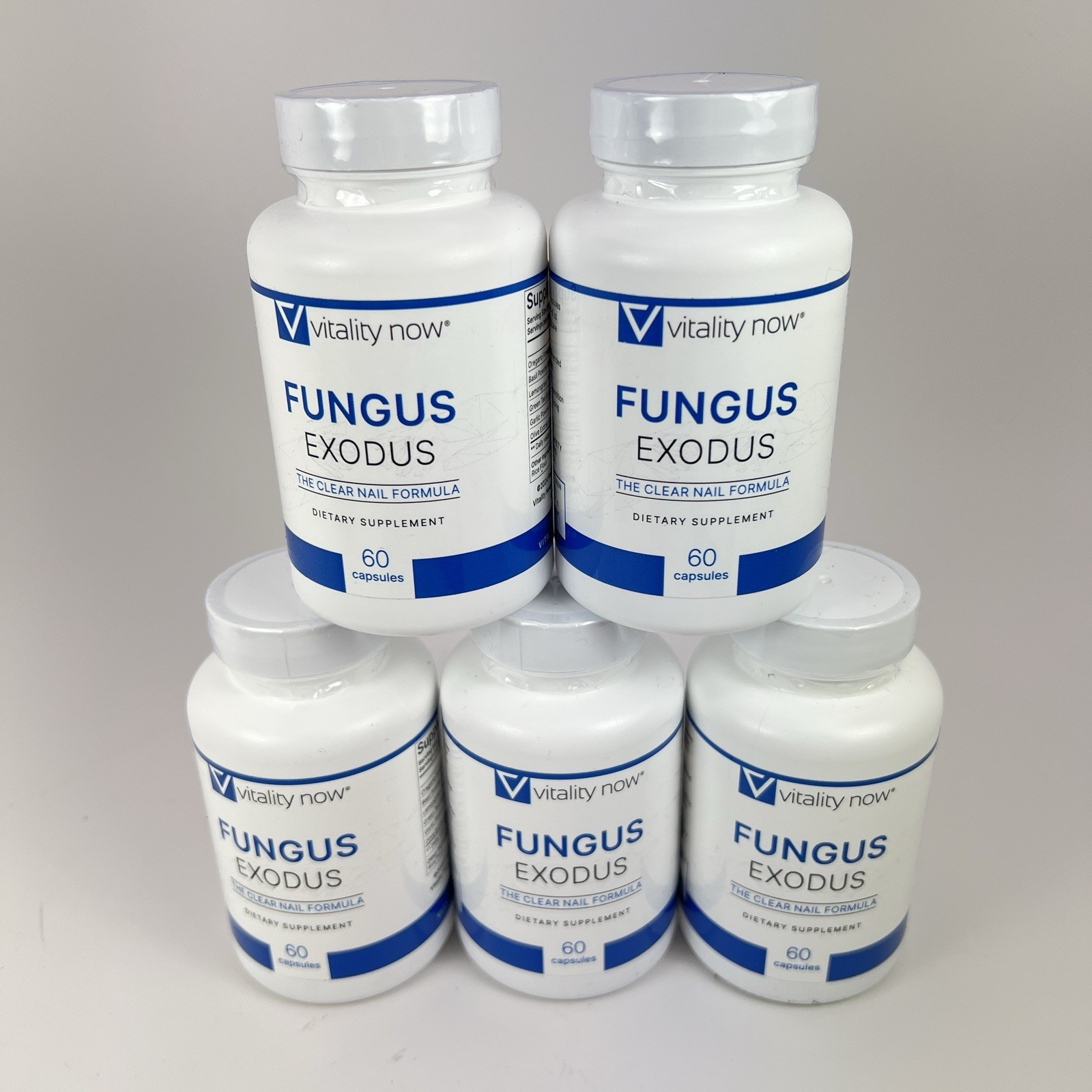 Vitality Now Fungus Exodus The Clear Nail Formula 300 Capsules Pack 5 Bottles